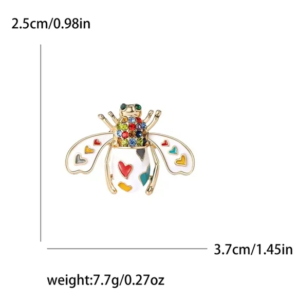 Colorful Bee Brooch - Picture 4 of 5